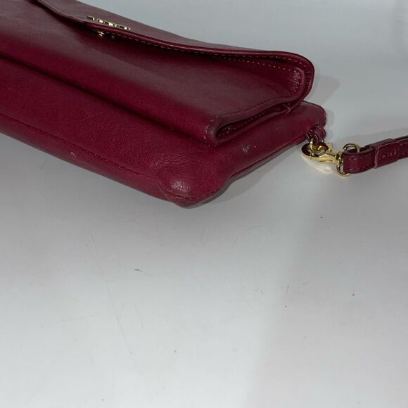 LODIS Women's Red Leather Clutch - Picture 8 of 10